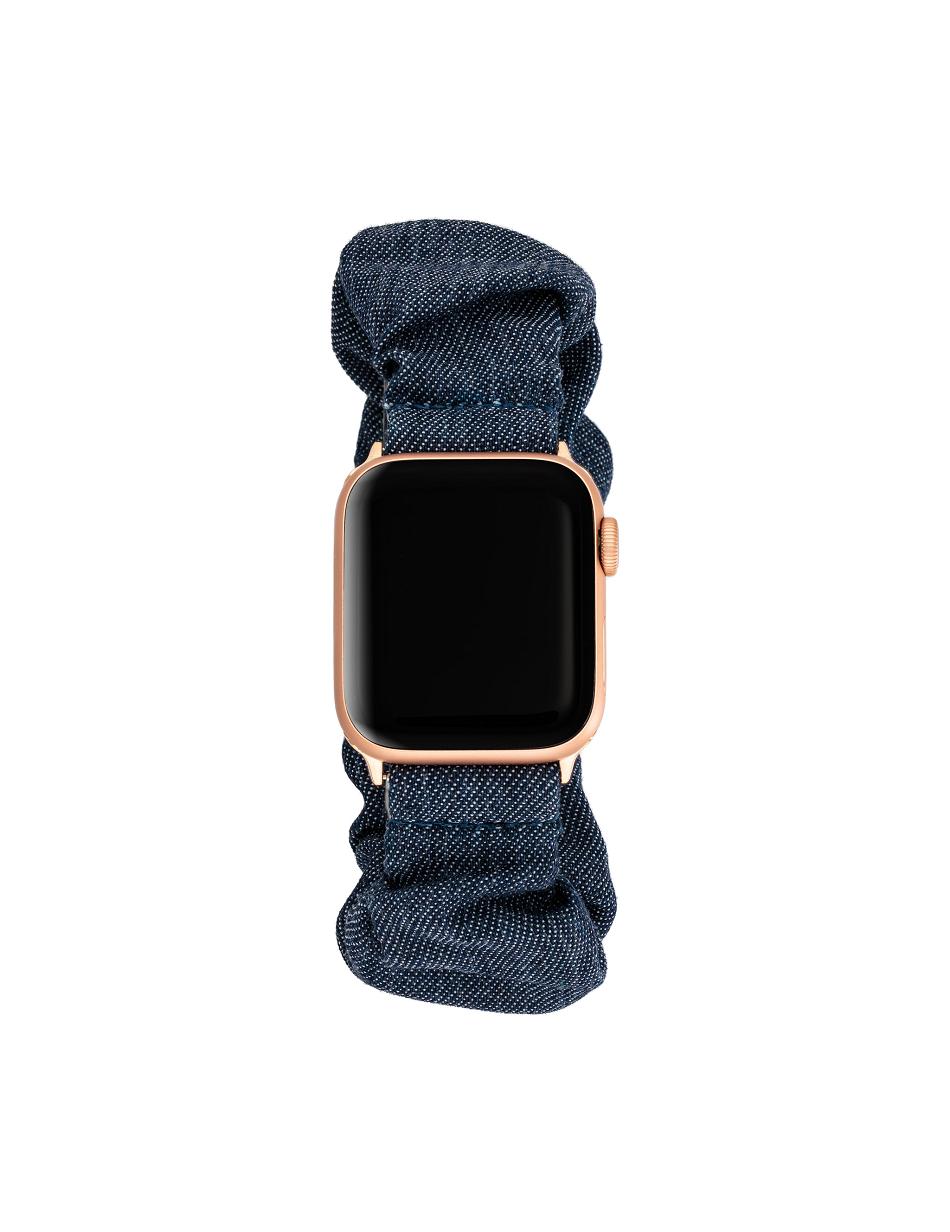 Anne Klein Denim Scrunchie Band Apple Watch-accessoires Blauw Roze Goud | NLCVG25059