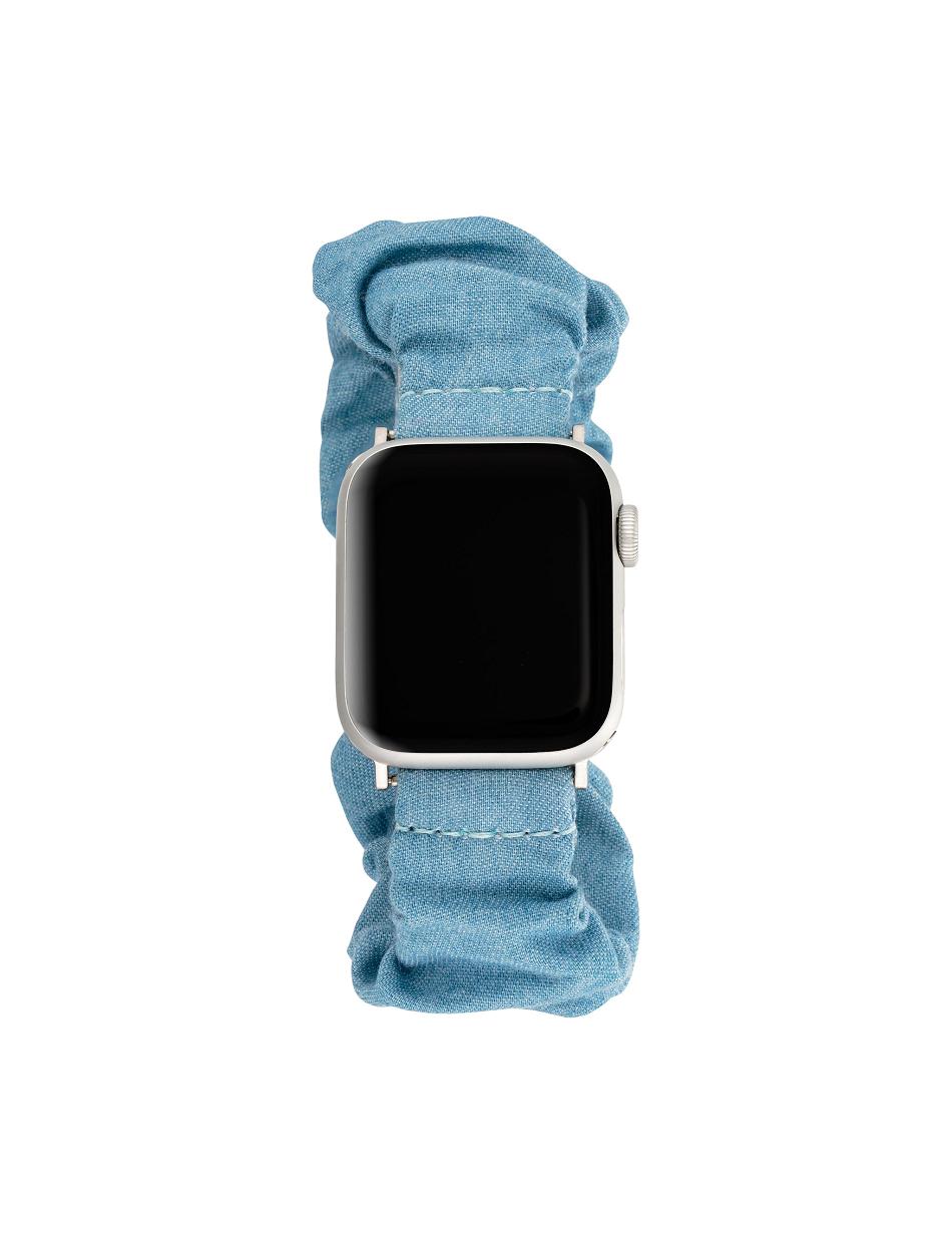 Anne Klein Denim Scrunchie Band Apple Watch-accessoires Blauw Zilver | NLNEJ21850