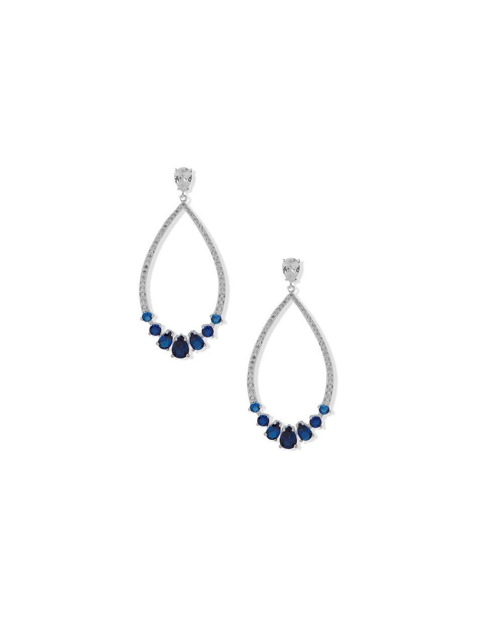 Anne Klein Drop Post Sapphire Pierced Earring Blauw Zilver | YNLGT68656