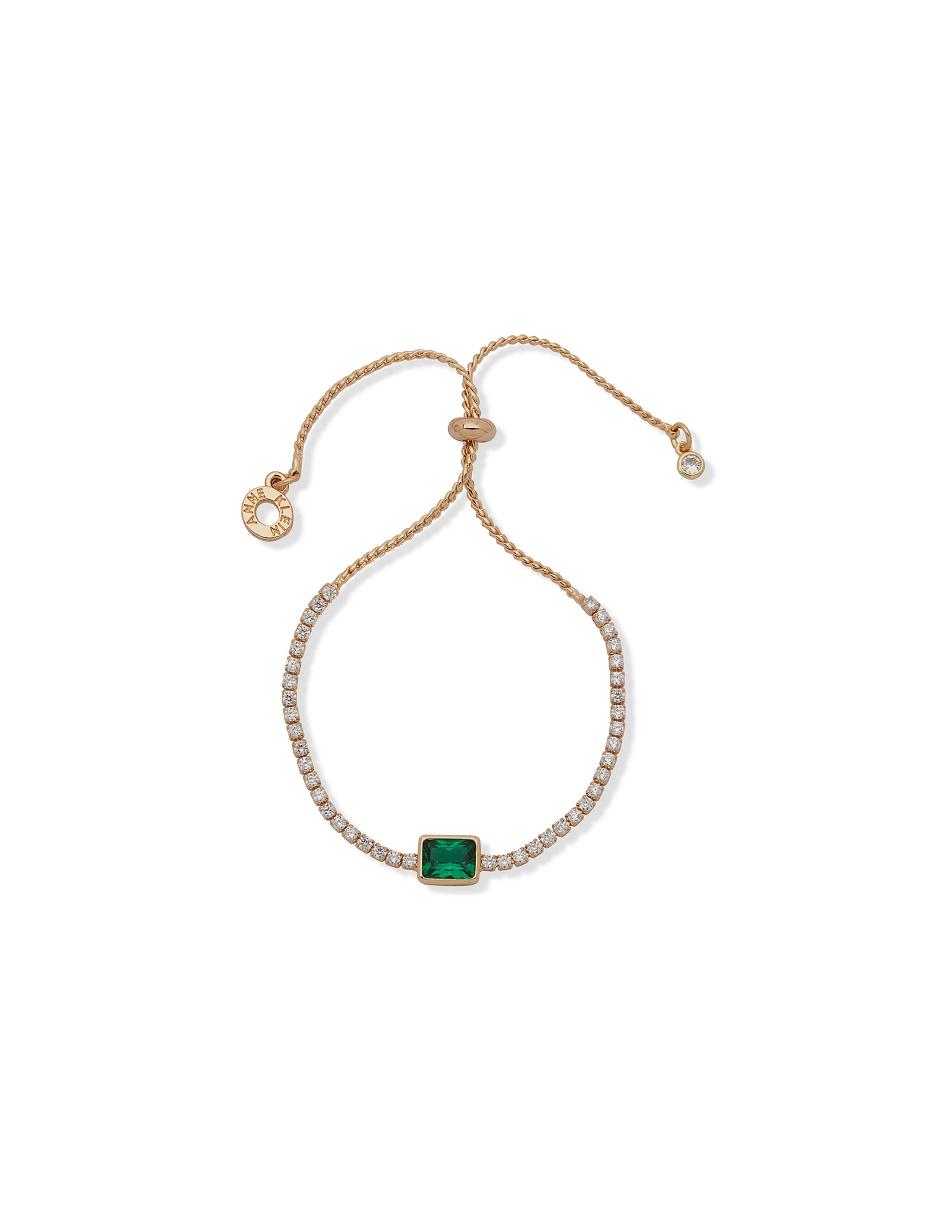 Anne Klein Emerald Slider Armband Turquoise Goud | MNLHR84958