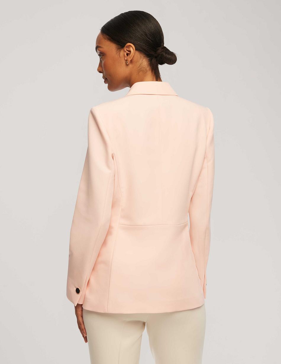 Anne Klein Faux Double Breasted With Patch Pockets Blazer Roze | QNLWA73326