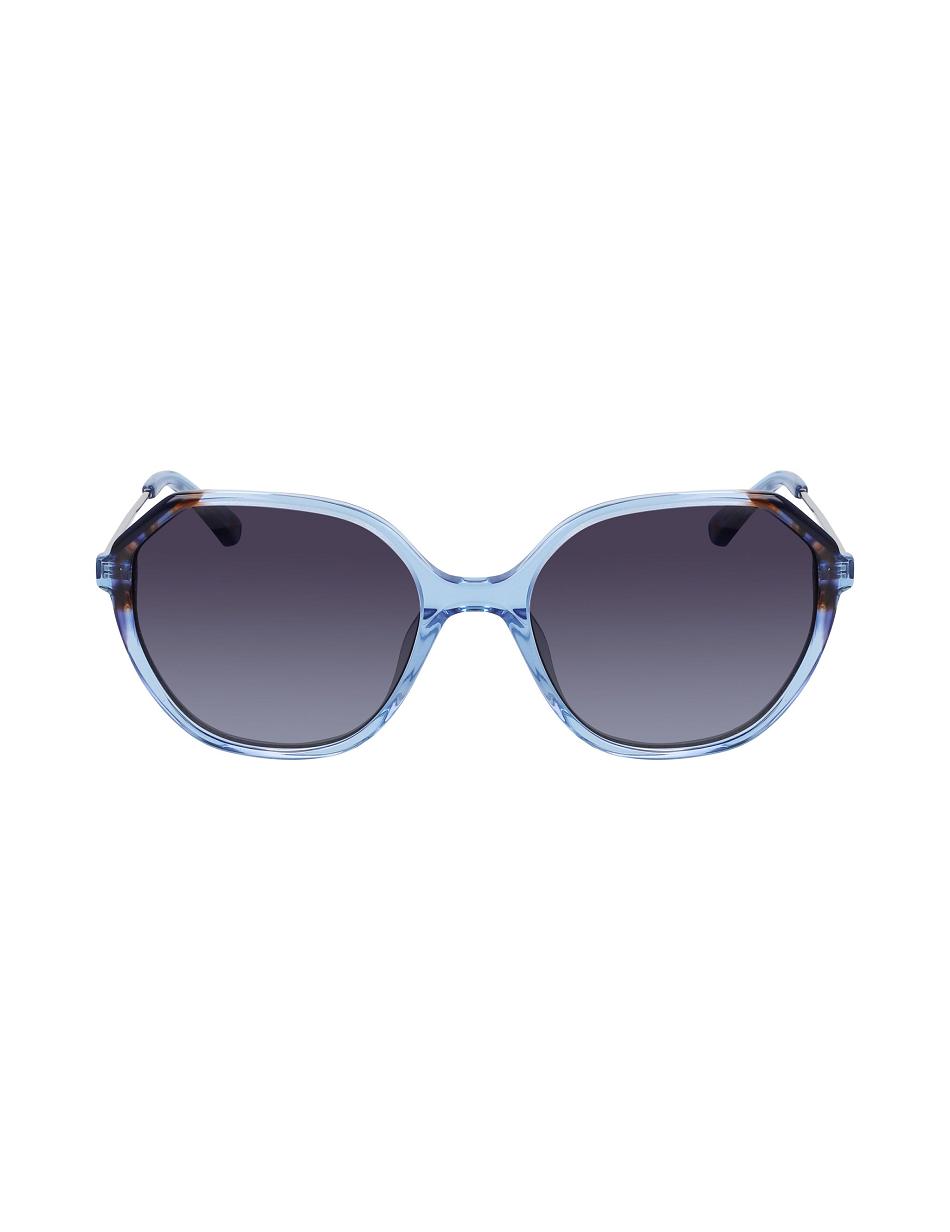 Anne Klein Geometric Sunglasses Vierkant Blauw | NLDFL85310