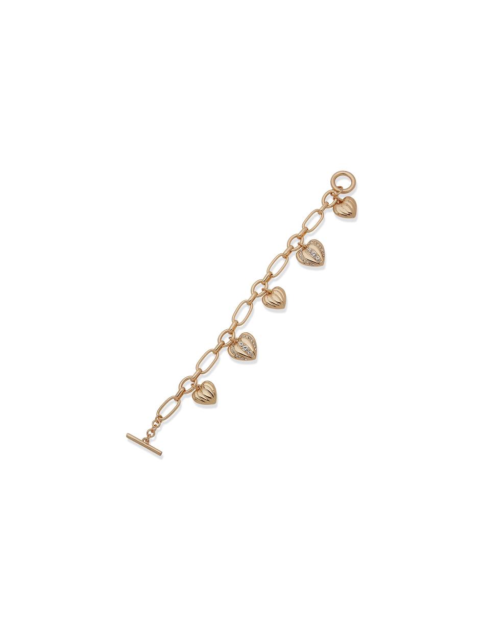 Anne Klein Heart Charms Crystal Armband Goud | ANLDF56124