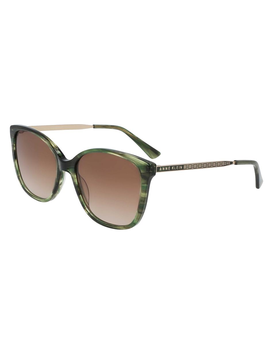 Anne Klein Horn Klassieke Square Sunglasses Extra groot Olijfgroen | QNLUV61818