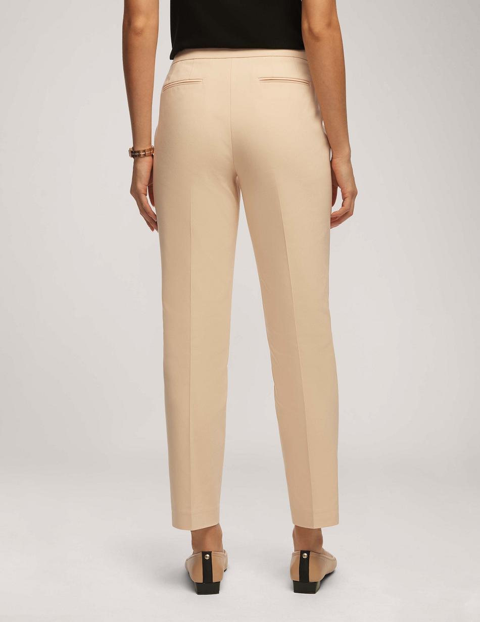 Anne Klein Katoenen Double Weave Bowie Pant Broek Beige | NLQAV30275