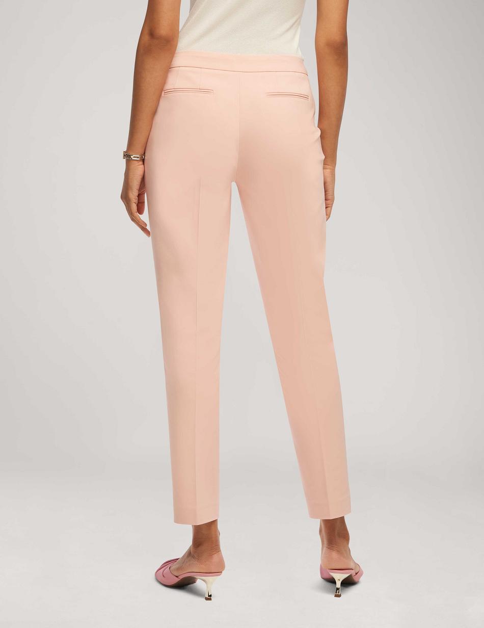 Anne Klein Katoenen Double Weave Bowie Pant Broek Roze | TNLPQ29891