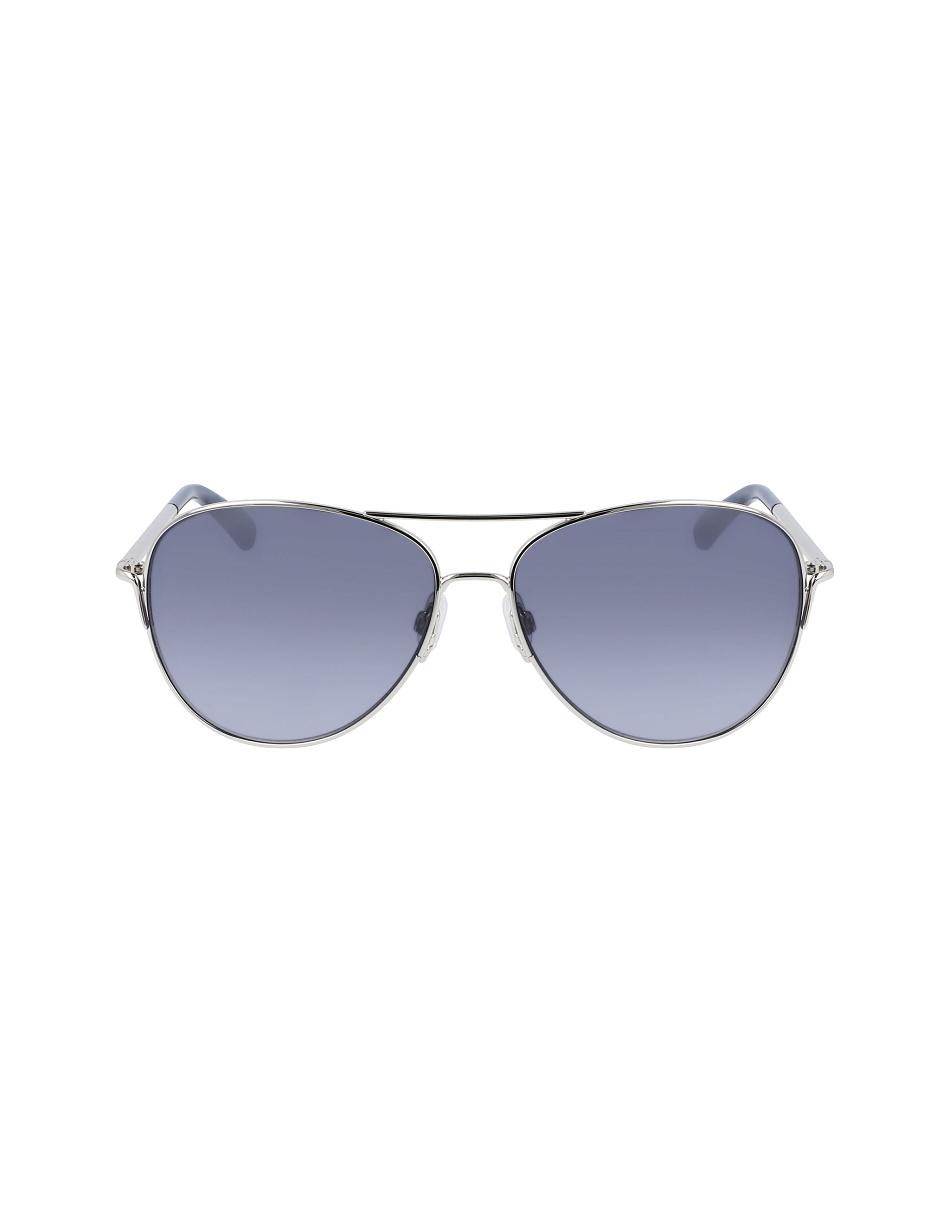 Anne Klein Klassieke Aviator Sunglasses Extra groot Zilver | MNLHR52722