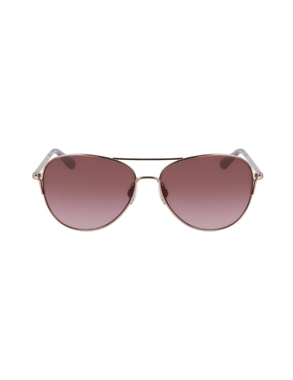 Anne Klein Klassieke Sunglasses Vliegenier Roze Goud | TNLWZ85807