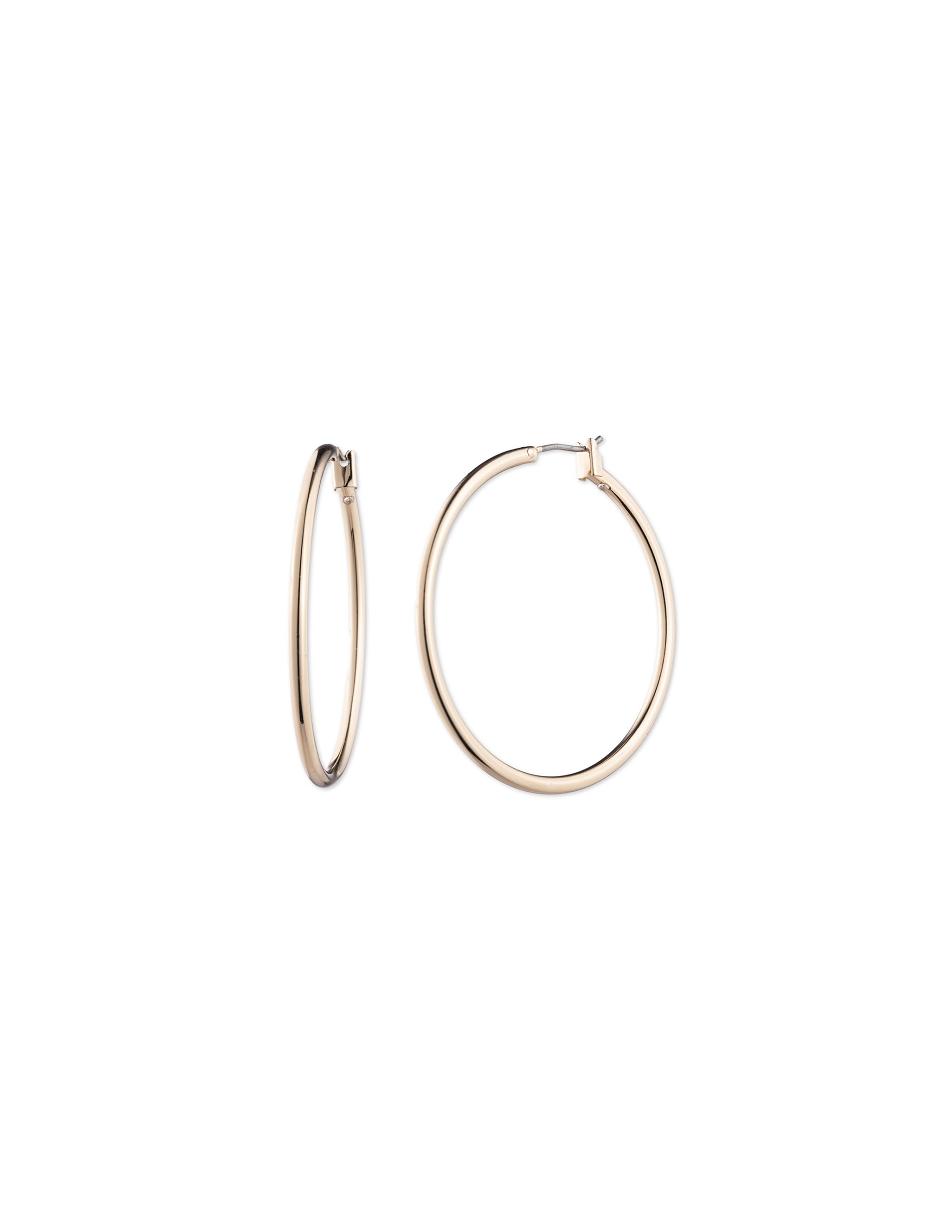 Anne Klein Large Gold-Tone Hoop Doorboorde oorbellen Goud | ZNLMJ64562