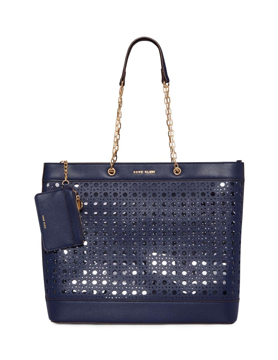 Anne Klein Large Perforated With Card Case Tote Tassen Blauw | ZNLMJ60597