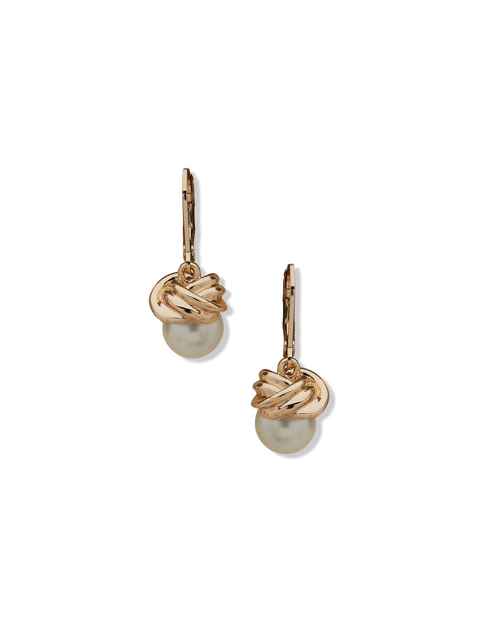 Anne Klein Levback Pearl Drop Earring Goud | NLQCS49314