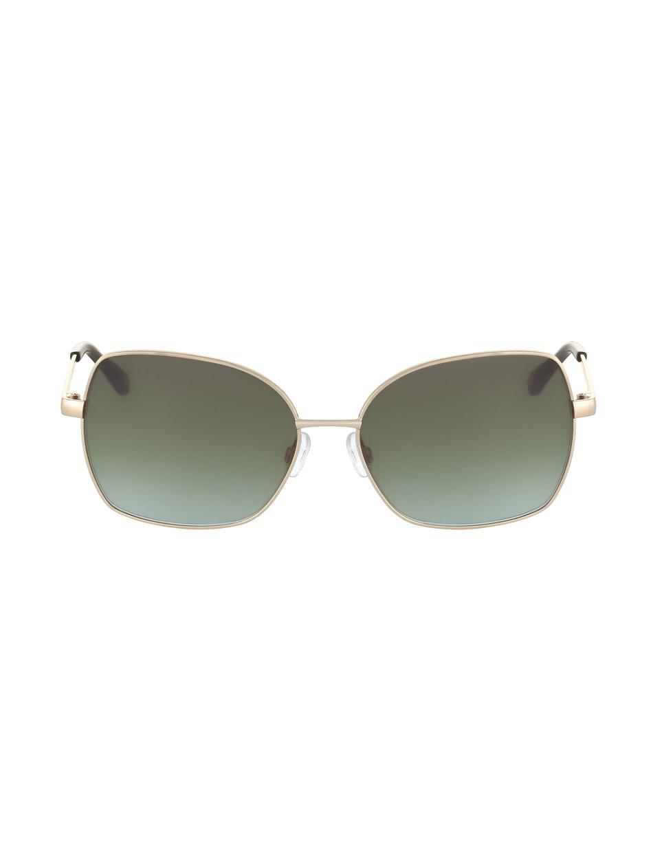 Anne Klein Metal Butterfly Sunglasses Extra groot Groen Goud | NLZDE68211