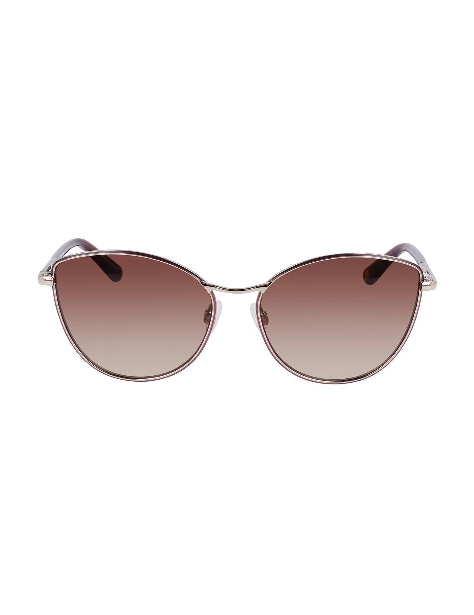 Anne Klein Metal Cat-eye Sunglasses Extra groot Roze Goud | XNLBH55397