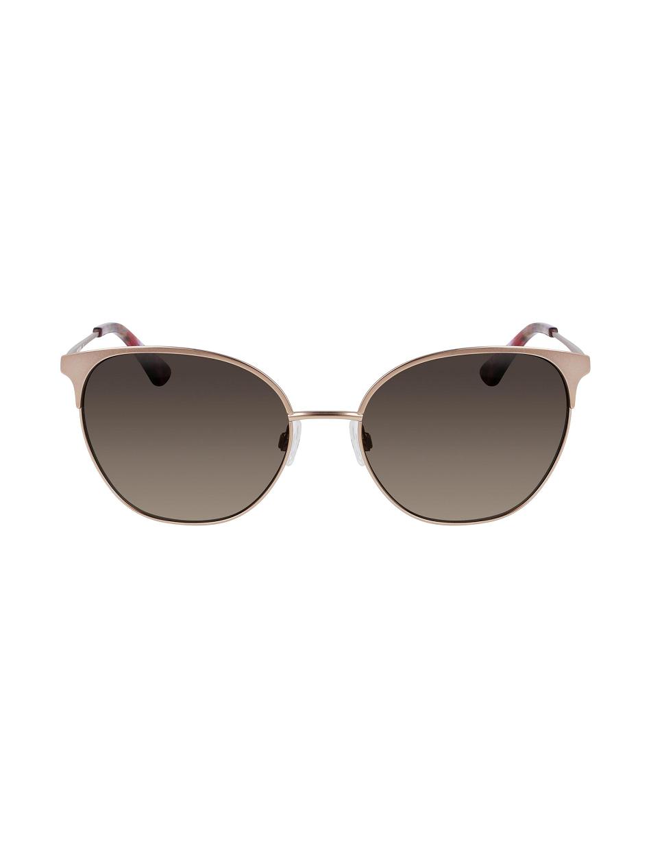 Anne Klein Metal Sunglasses Ronde Roze Goud | NLZDE70664