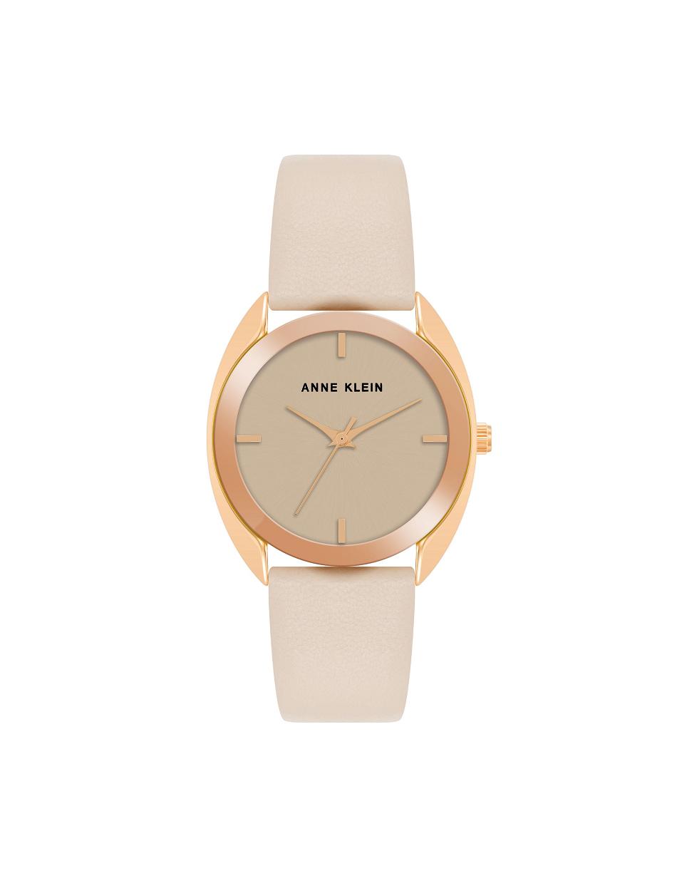 Anne Klein Modern Riemen Watch Leer Wit Goud | LNLSX73797