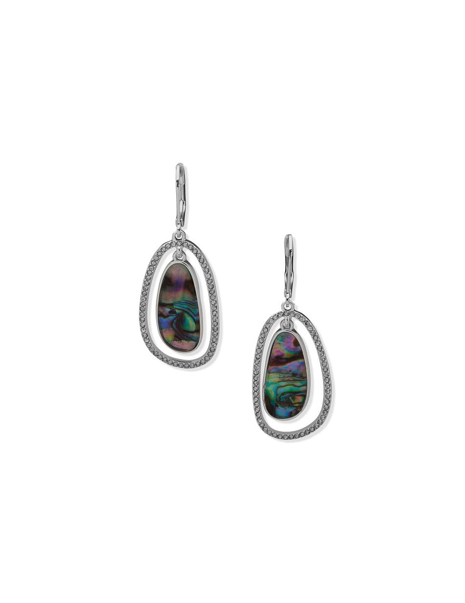 Anne Klein Orbital Abalone Pierced Earring Zilver | NLNZX85717