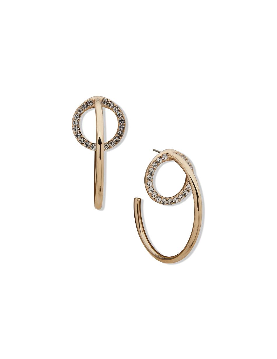 Anne Klein Orbital C Hoop Earring Doorboorde oorbellen Goud | NLJKU20469