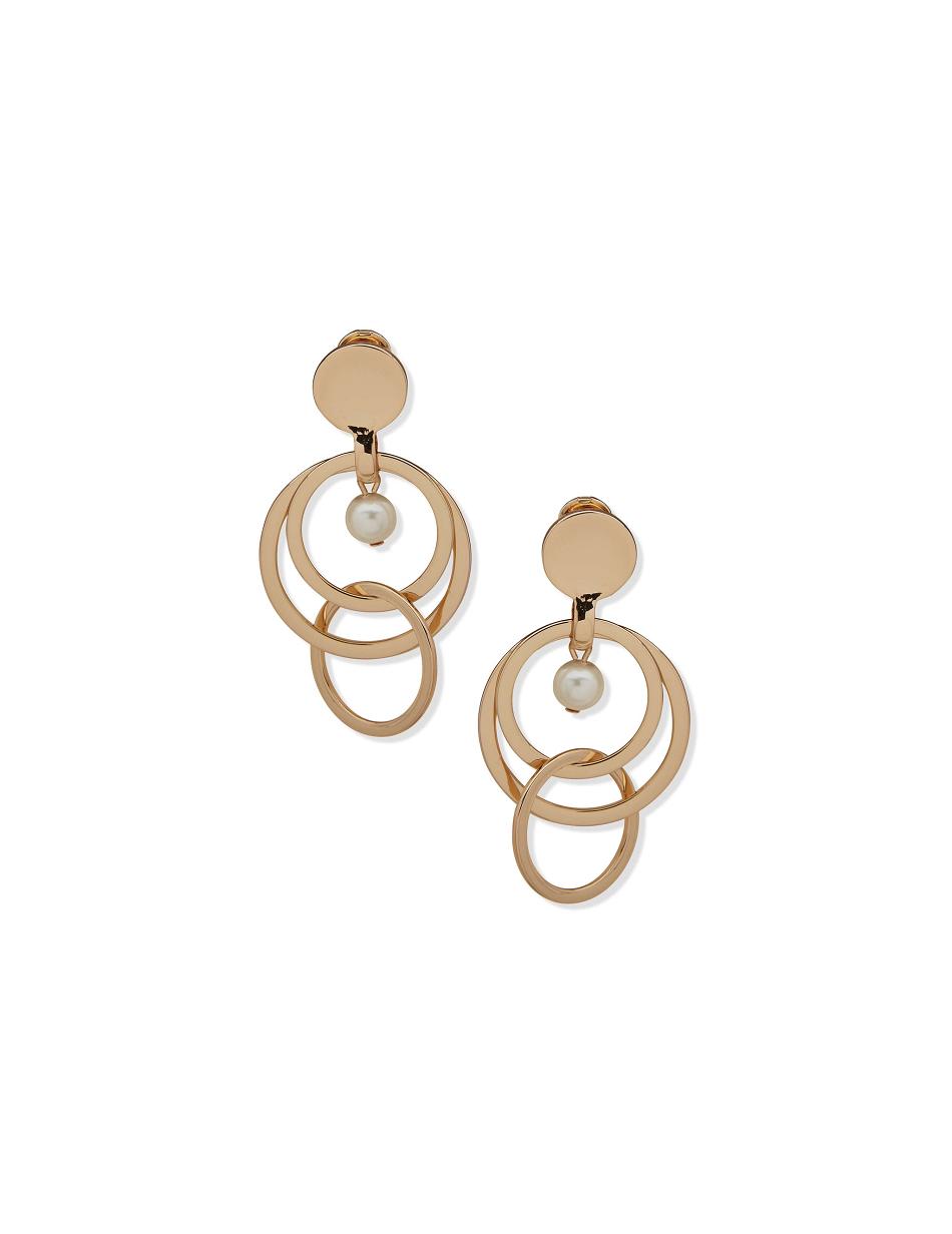 Anne Klein Orbital Drop With Pearl Klem oorbellen Goud | QNLUV12632