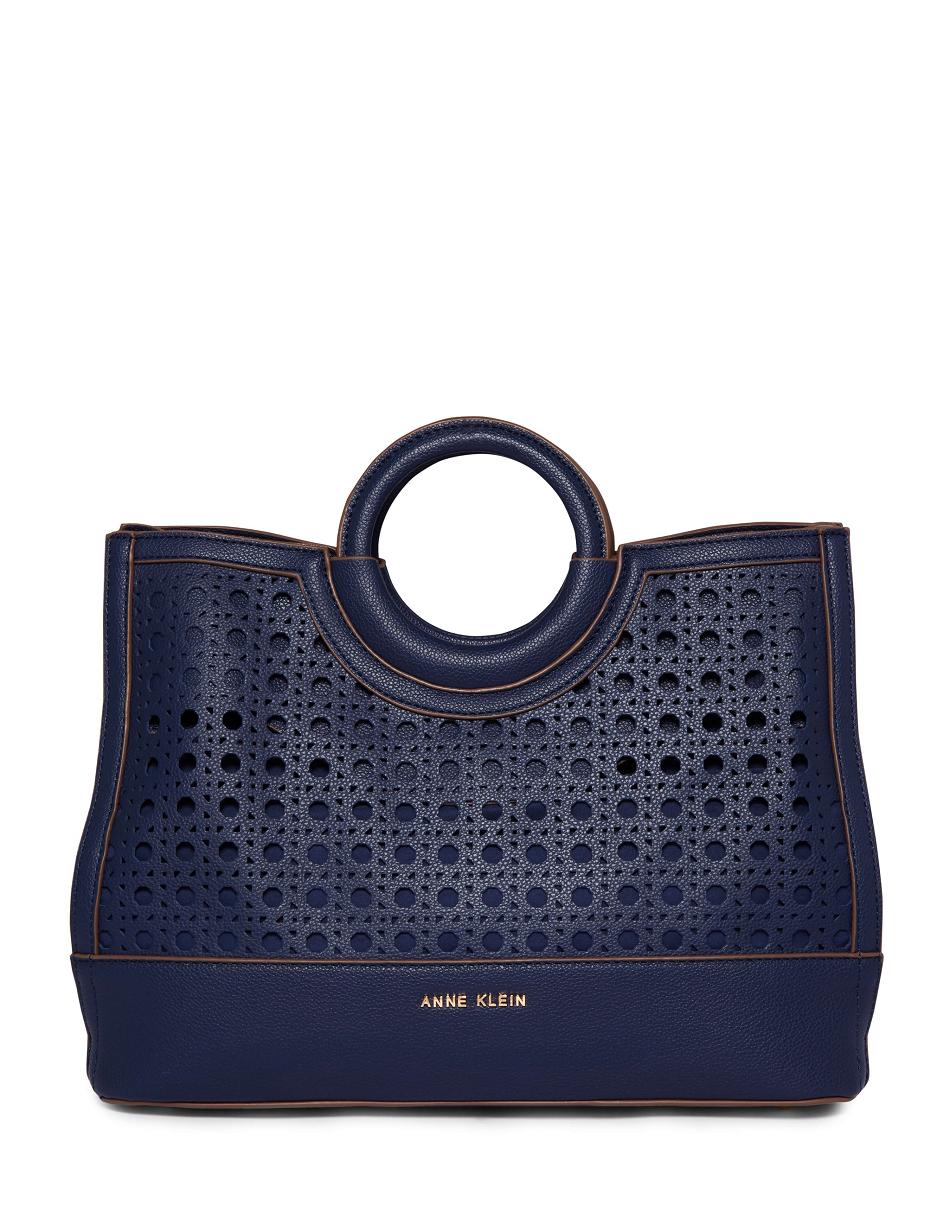 Anne Klein Perforated Rounded Top Handle Boekentassen Blauw Blauw | NLEAH62279