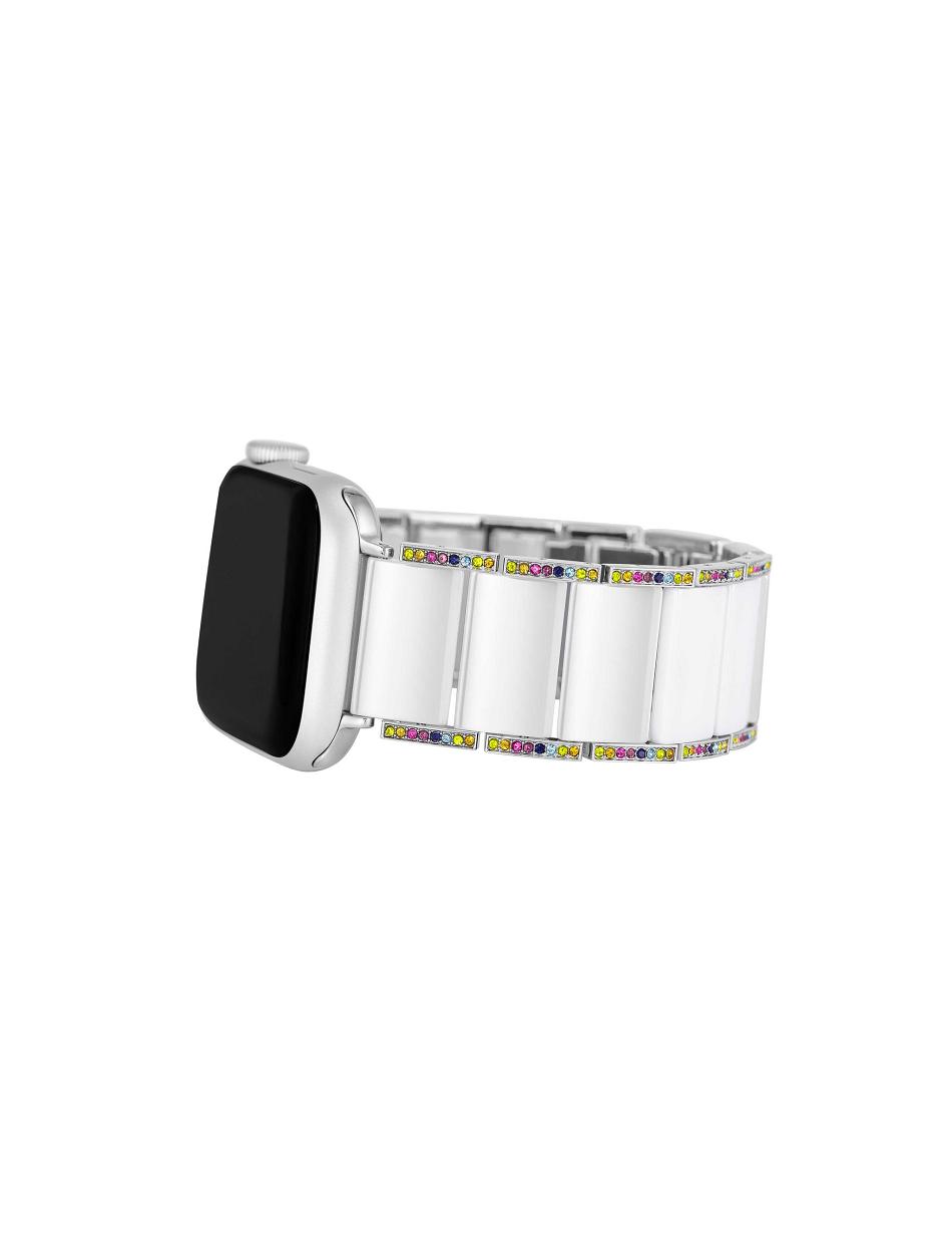 Anne Klein Premium Crystals Keramiek Bracelet Band for Apple Watch® Bestsellers Wit Zilver | XNLGW79605