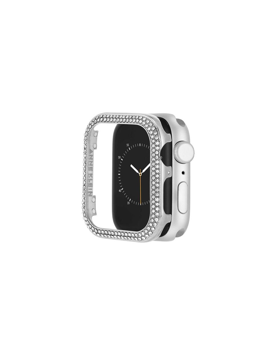 Anne Klein Premium Crystals Protective Case Cover Apple Watch-accessoires Zilver | NLZDE12909