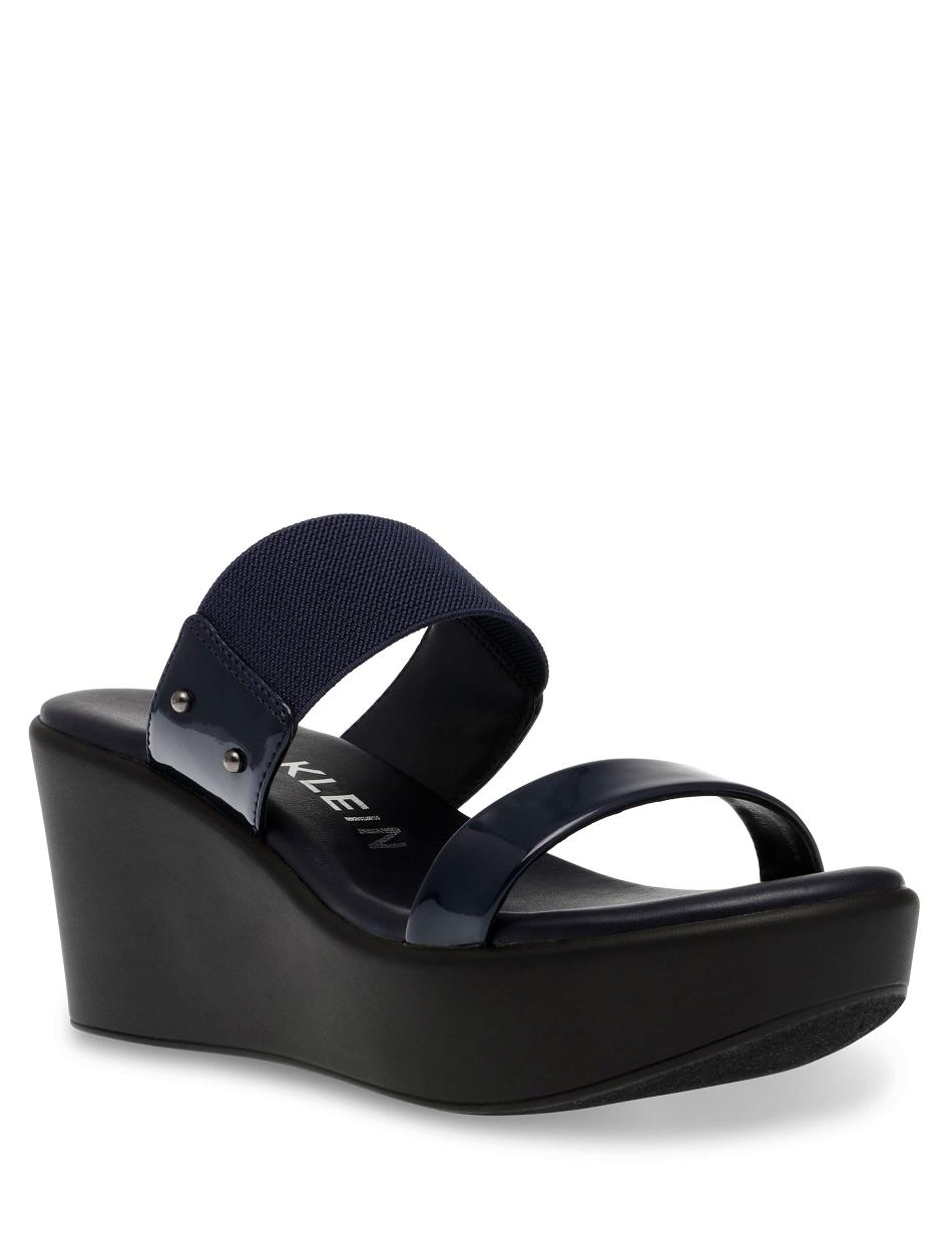 Anne Klein Pylos Platform Sandal Sleehakken Donkerblauw | TNLWZ32836