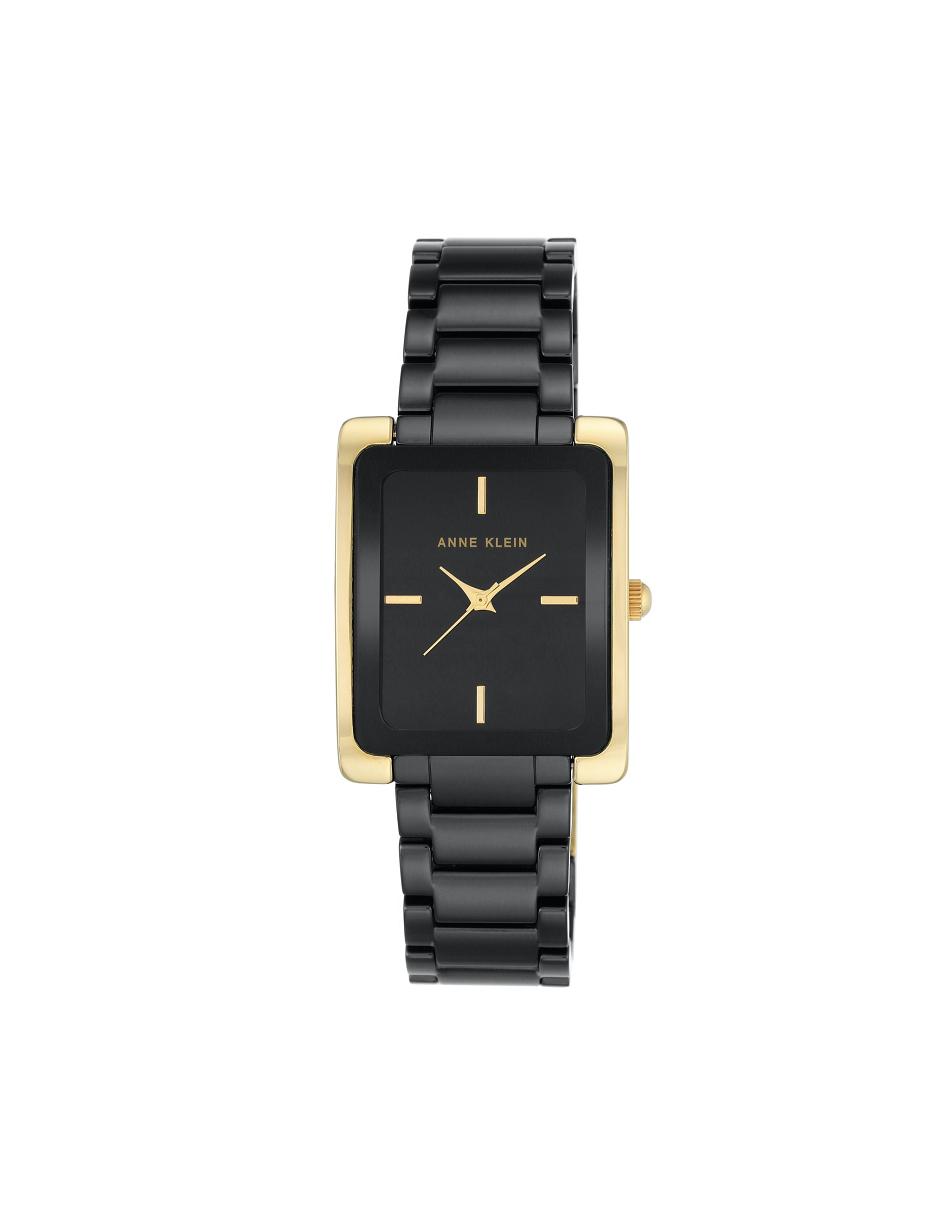 Anne Klein Rectangular Bracelet Watch Keramiek Goud Zwart | SNLNY68114