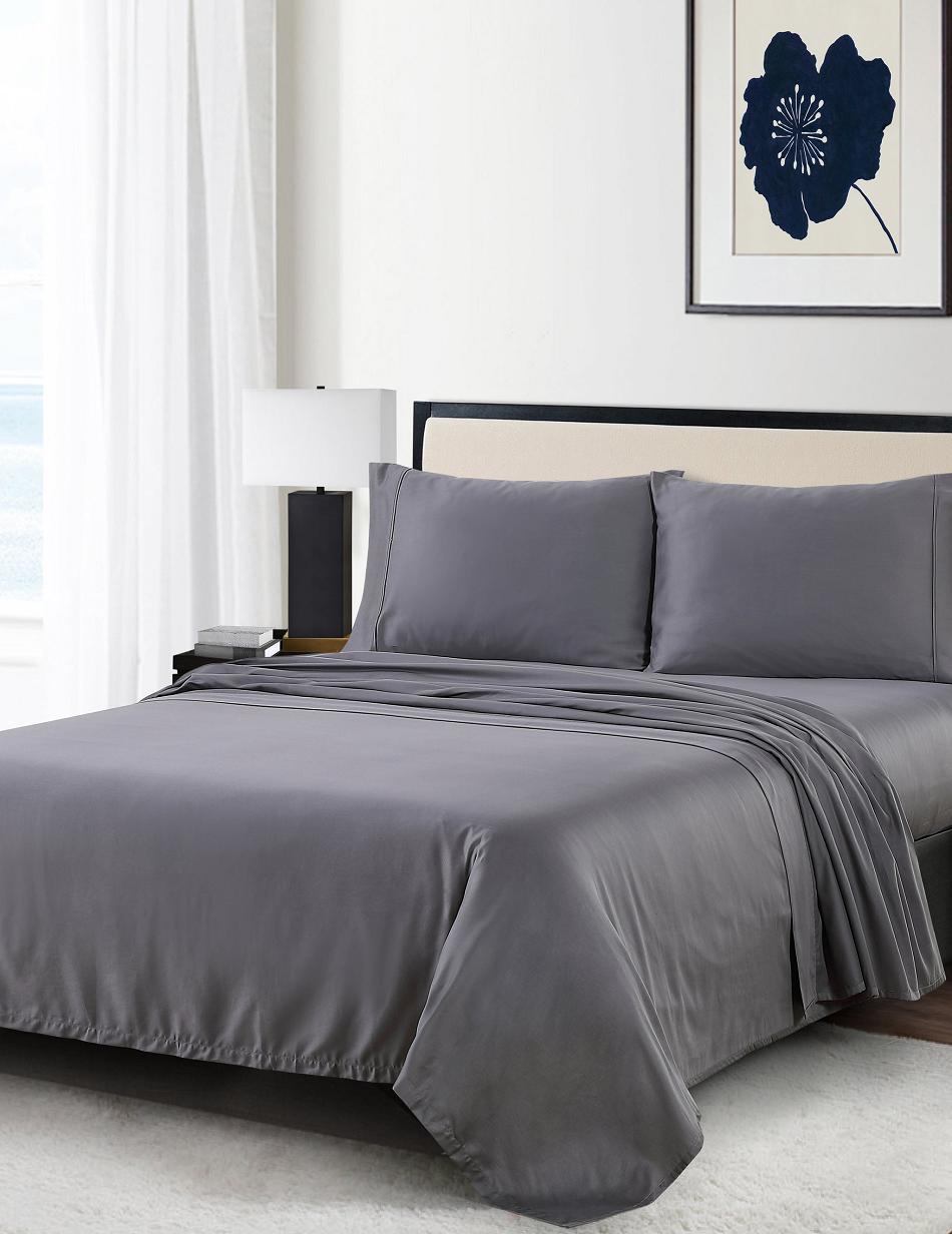 Anne Klein Reverie Anti-Microbial Sheet Set Beddengoed Grijs | NLZPD98804