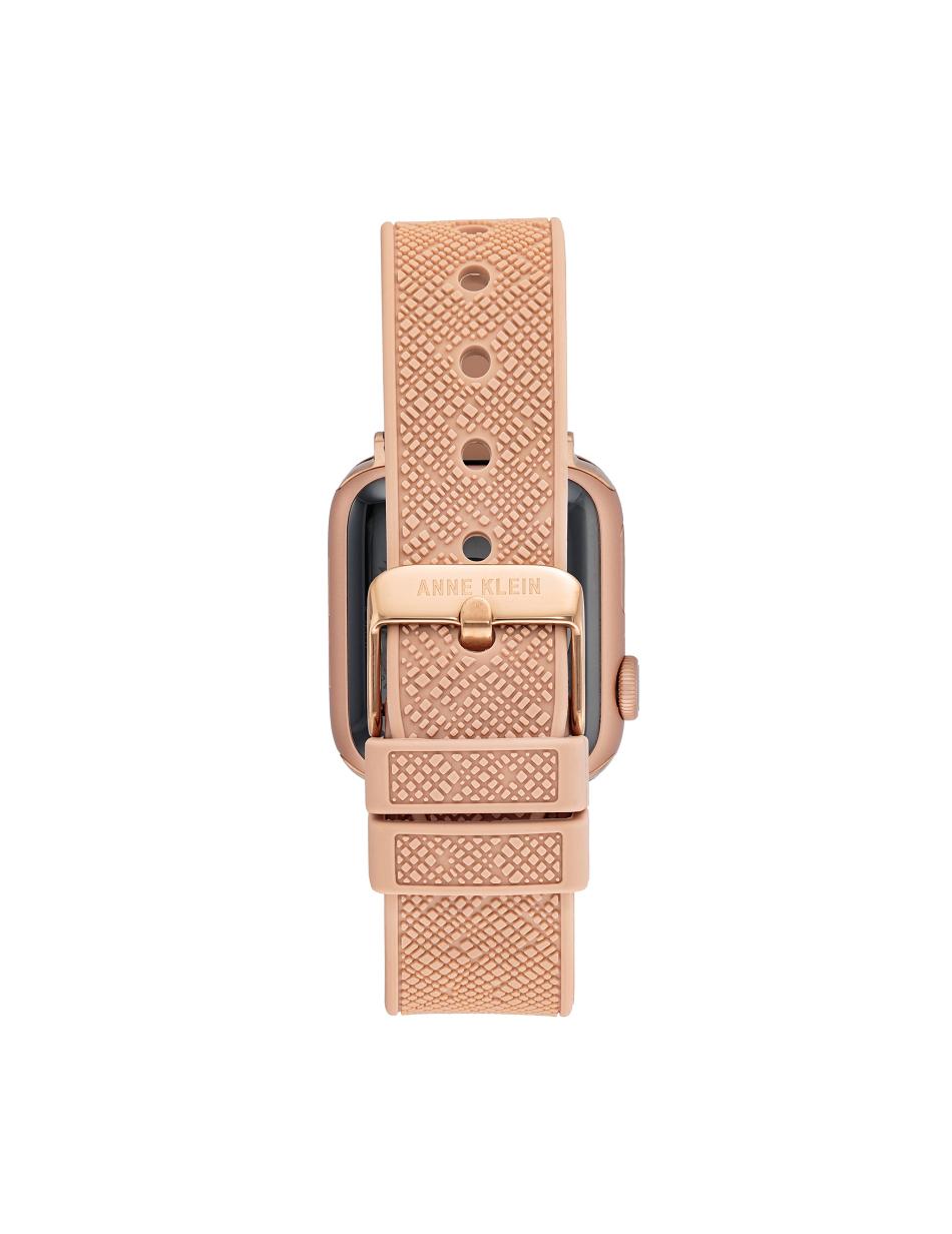 Anne Klein Siliconen Textured Band Apple Watch-accessoires Roze Roze Goud | ANLDF79496