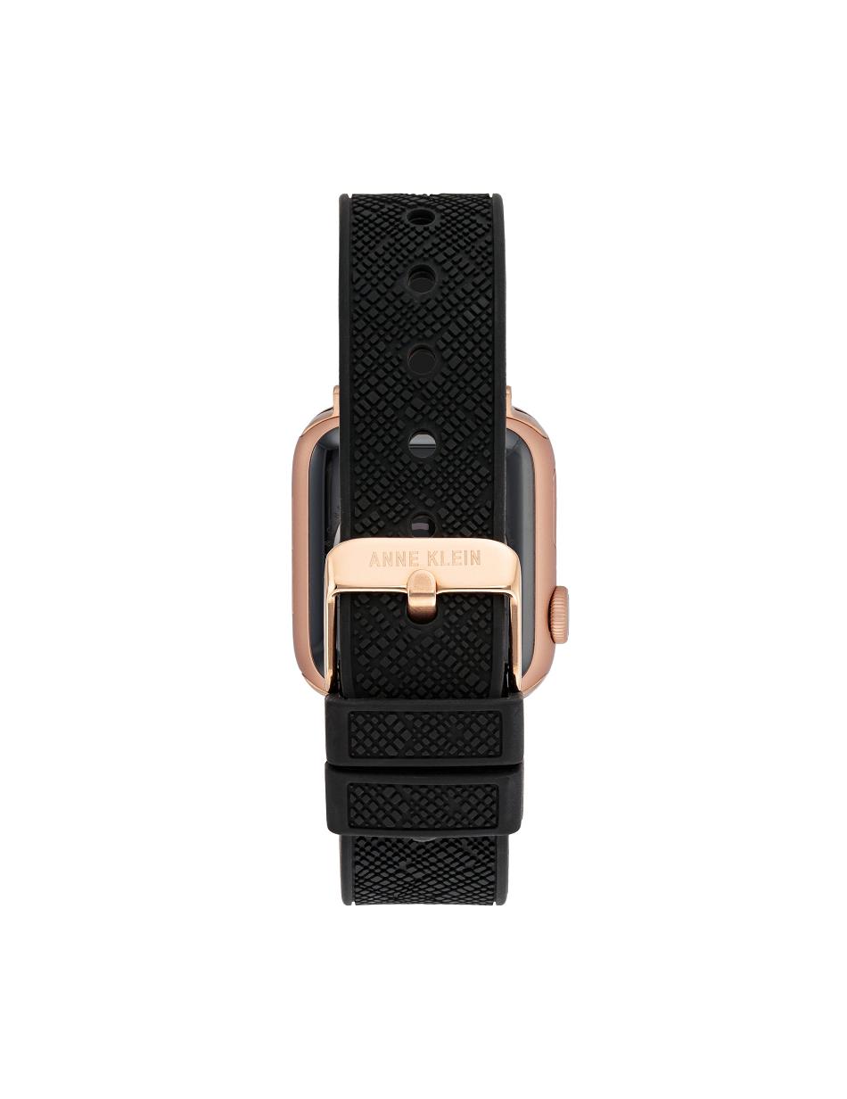 Anne Klein Siliconen Textured Band Apple Watch-accessoires Zwart Roze Goud | NLJVR68948