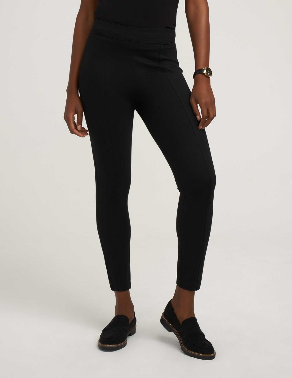 Anne Klein Slim Leg Compression Pant Broek Zwart | MNLFT95372