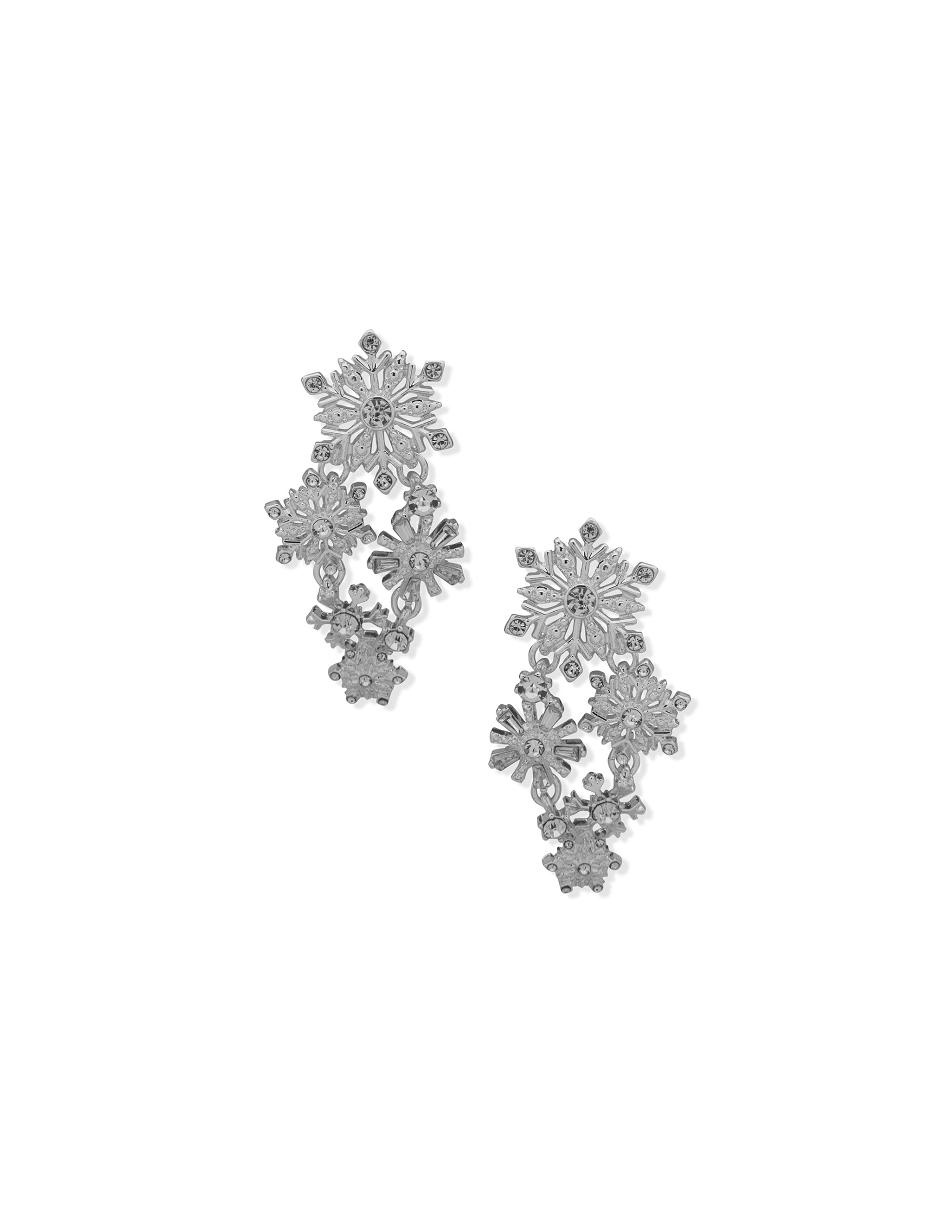 Anne Klein Snowflake Statement Post Drop Pierced Earring Zilver | GNLUC56308