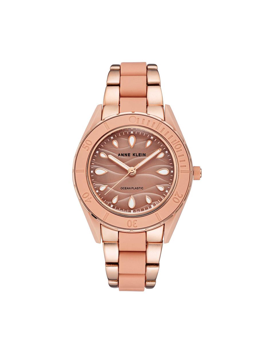 Anne Klein Solar Recycled Ocean Plastic Bracelet Watch Beschouwd Roze Roze Goud | BNLSD98522