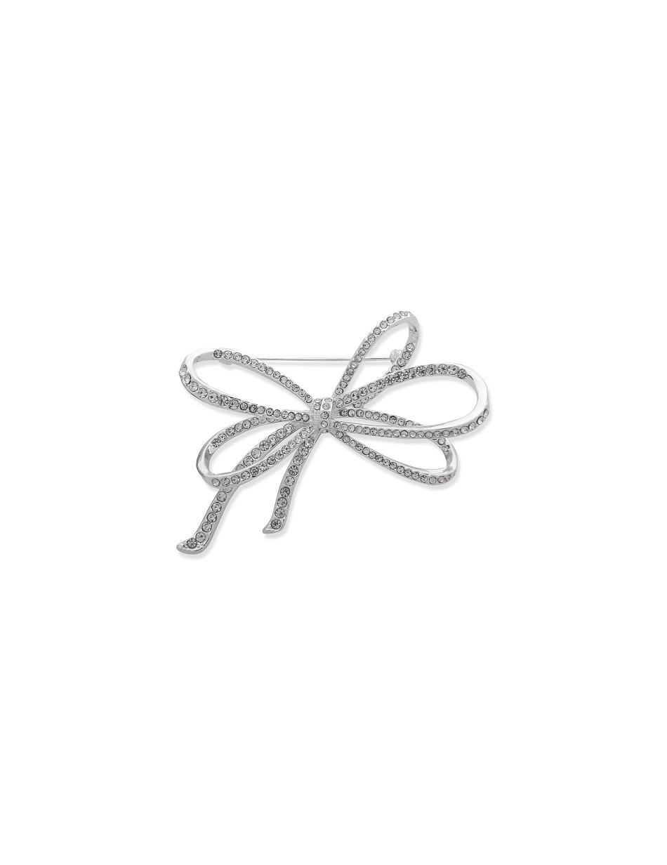 Anne Klein Sparkling Bow Brooch Broches Zilver | ANLDF50481