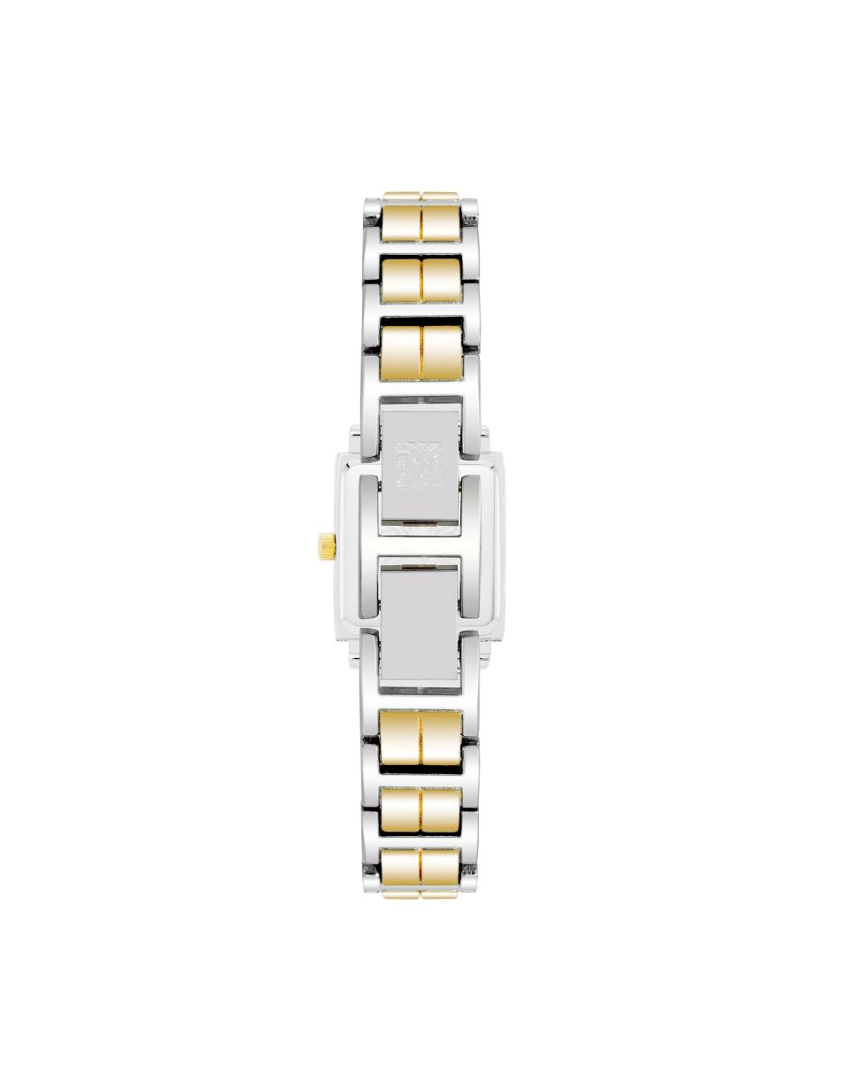 Anne Klein Square Case Two-Tone Bracelet Watch Metalen Zilver Goud | SNLVO24503