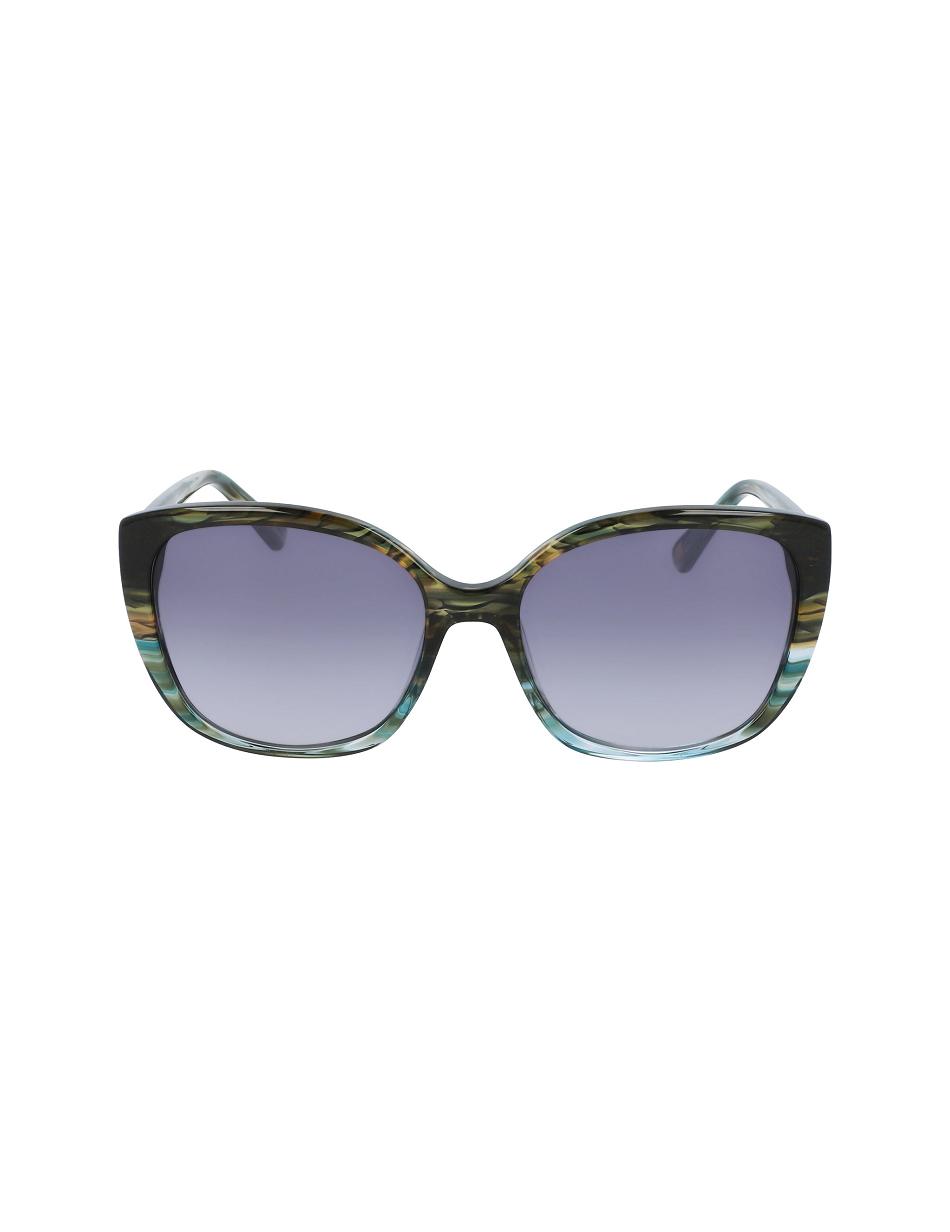 Anne Klein Teal Animal Horn Sunglasses Vierkant Turquoise | NLJVR57279