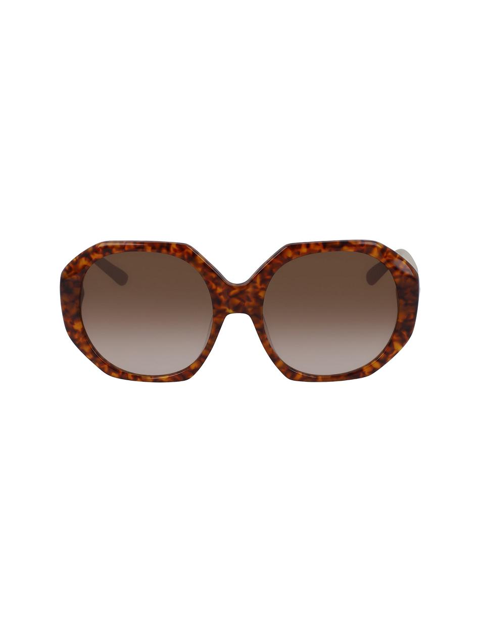 Anne Klein Tortoise Geometric Oversized Sunglasses Bestsellers Oranje | PNLER42972