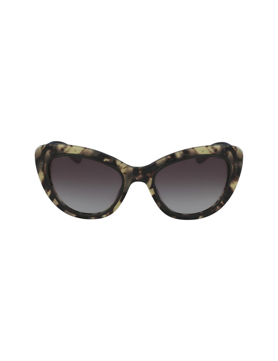 Anne Klein Tortoise Two-Tone Cat-eye Sunglasses Smalle maat Zwart | SNLVO87052