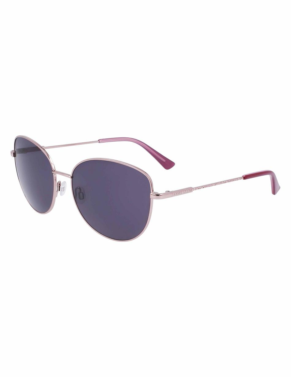 Anne Klein Trendy Sunglasses Ronde Roze Goud | NLICD42752