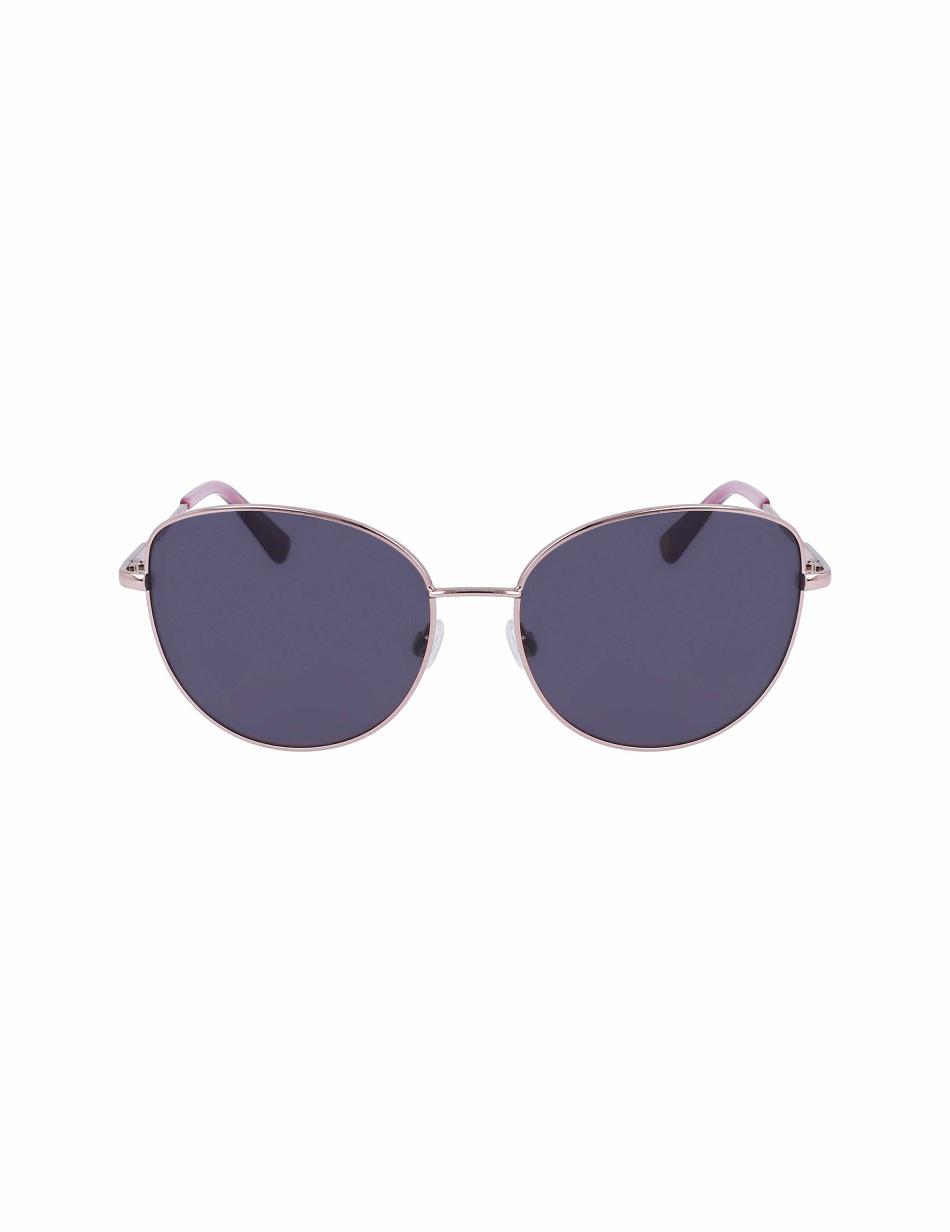 Anne Klein Trendy Sunglasses Ronde Roze Goud | NLICD42752