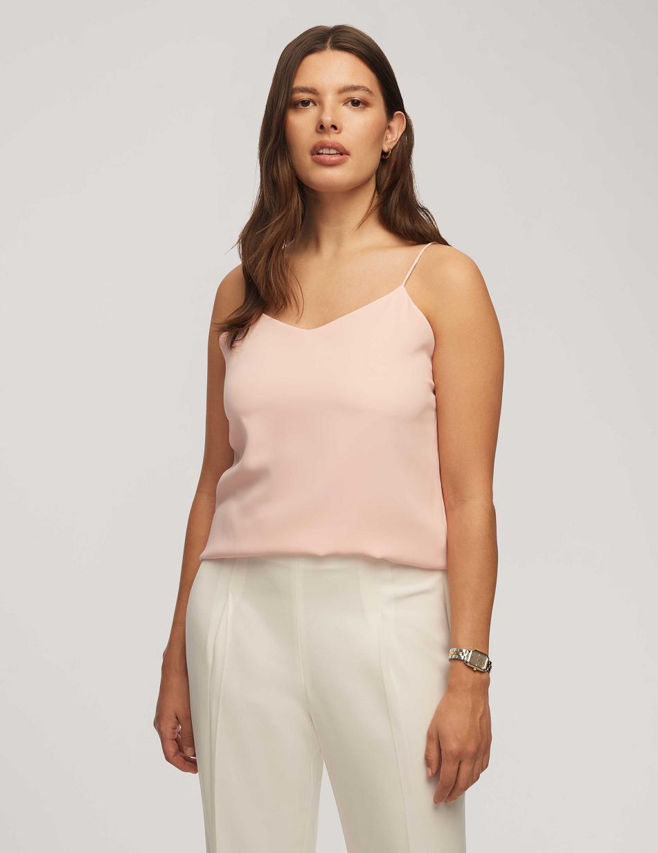 Anne Klein V-Neck Cami Topjes Roze | YNLVQ61202