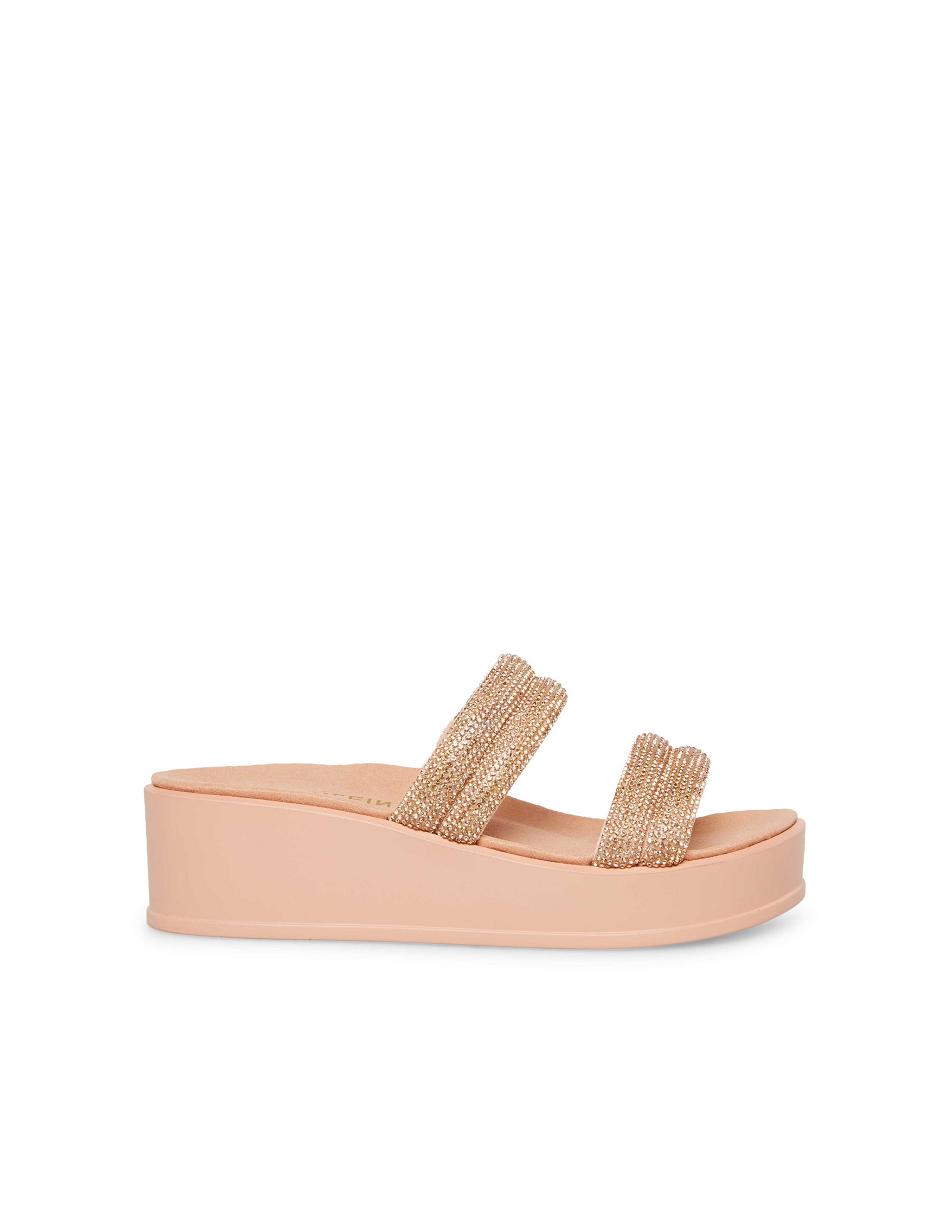 Anne Klein Vanny Platform Sandalen Roze Goud | NLJZR90171