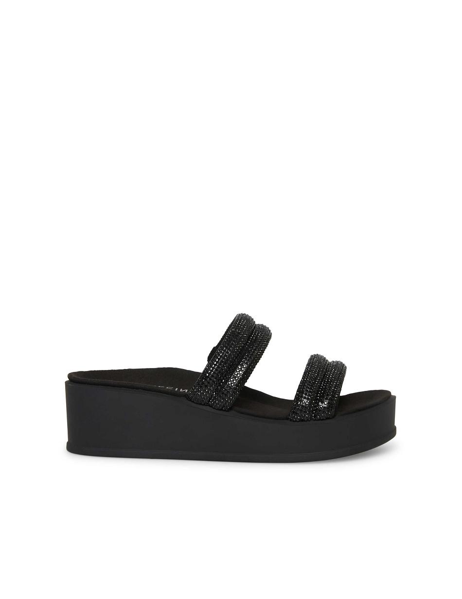 Anne Klein Vanny Platform Sandalen Zwart | NLQAV40311