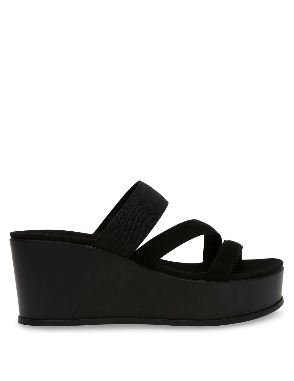 Anne Klein Velma Flatform Sandal Sleehakken Zwart | NLJZR65742