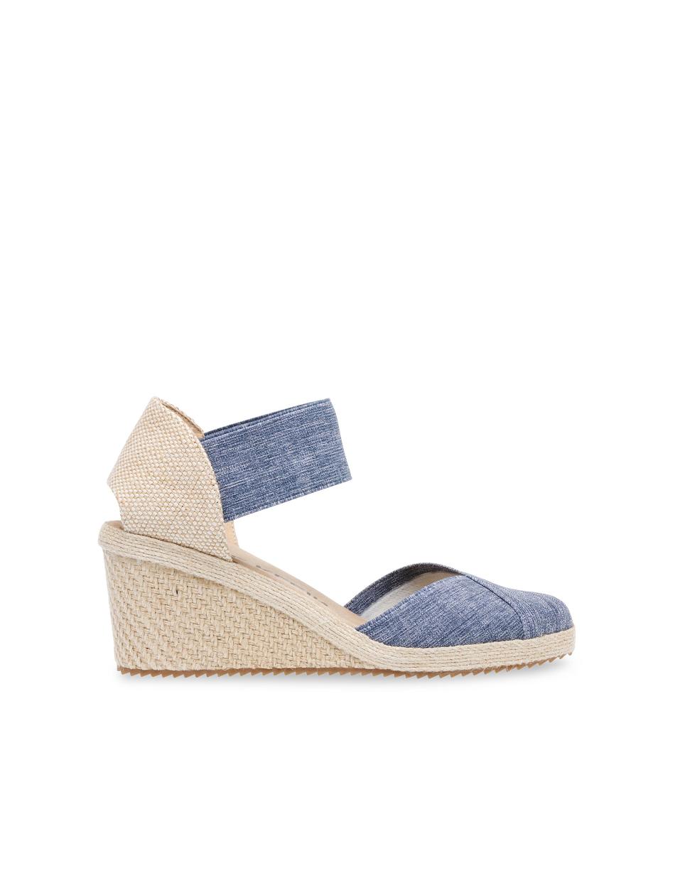 Anne Klein Zoey Round Neus Espadrilles Sleehakken Blauw | ENLHC70830