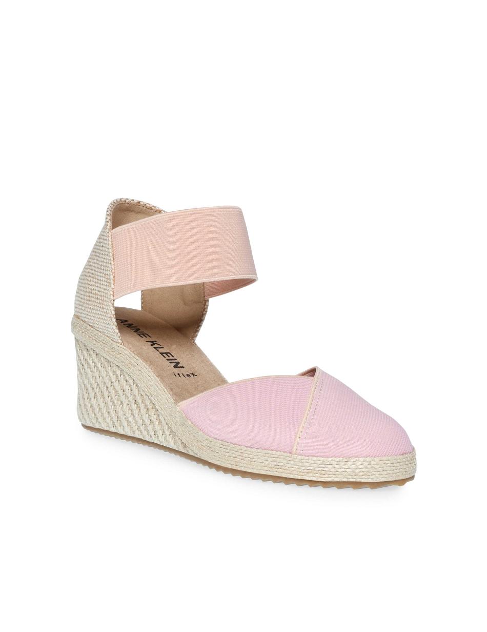 Anne Klein Zoey Round Neus Espadrilles Sleehakken Roze | NLJVR35928