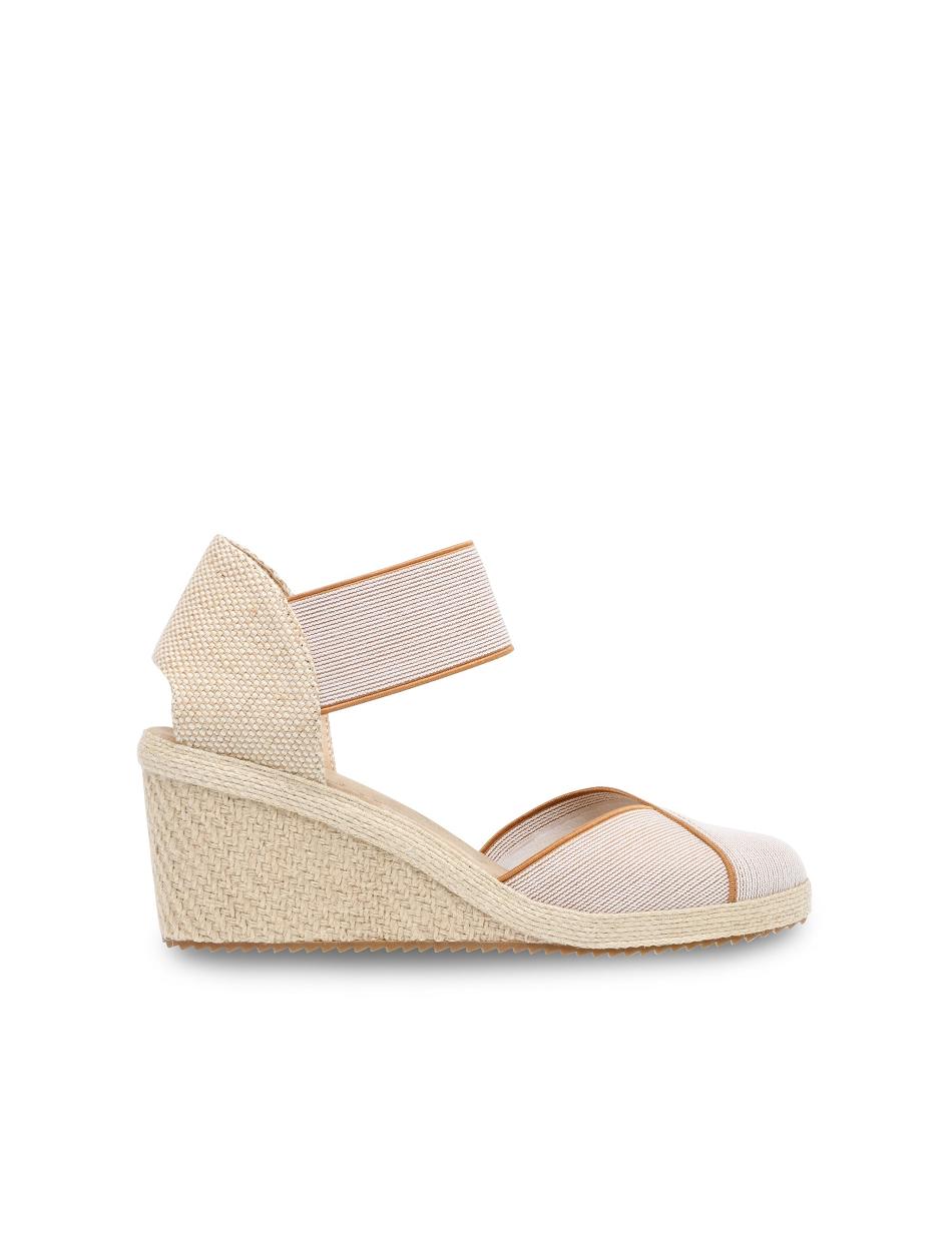 Anne Klein Zoey Round Neus Espadrilles Wedges Sandalen Beige | QNLWA48634